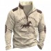 Men's printed turtleneck half-zip sweatshirt HF1101-03-02