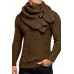 Men's Sweater Neck Slim Pullover Knit Sweater