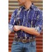 WESTERN LONG SLEEVE MEN'S SHIRT WITH STRIPE PRINT